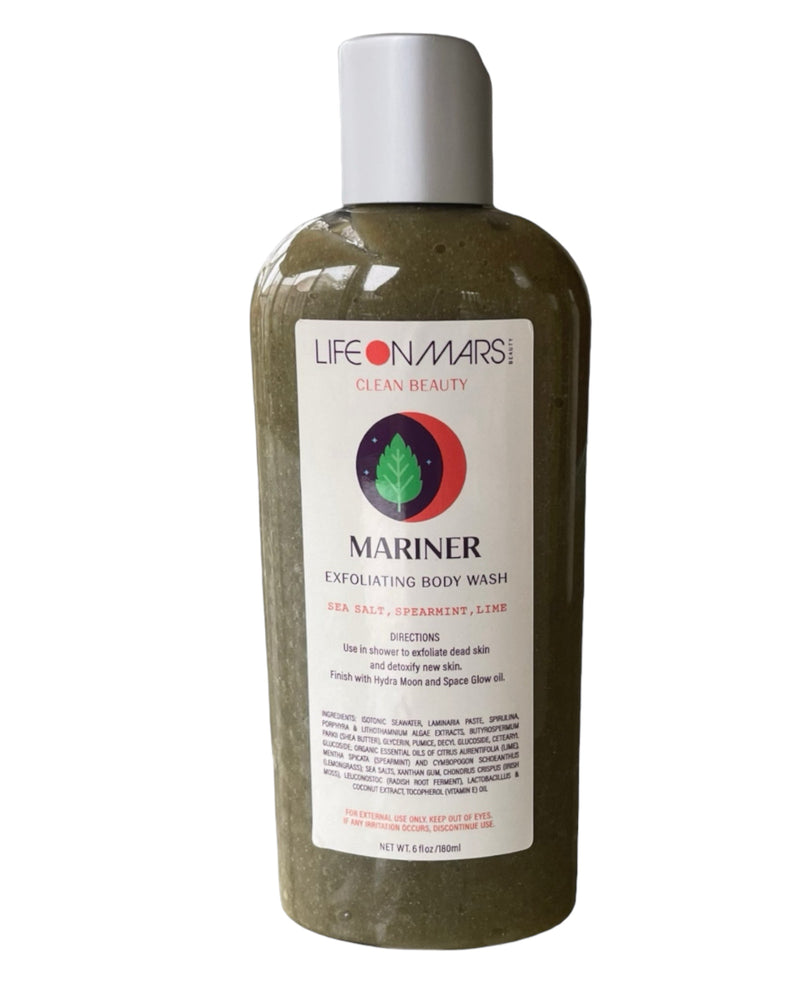Mariner Organic Exfoliating Body Wash, Lemongrass and Spearmint